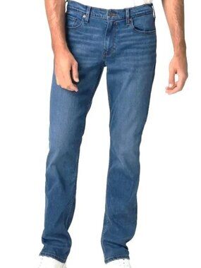 NWOT PAIGE FEDERAL Slim Straight Mid-Rise Stretch Jeans In Claude Wash 40 (33"L)